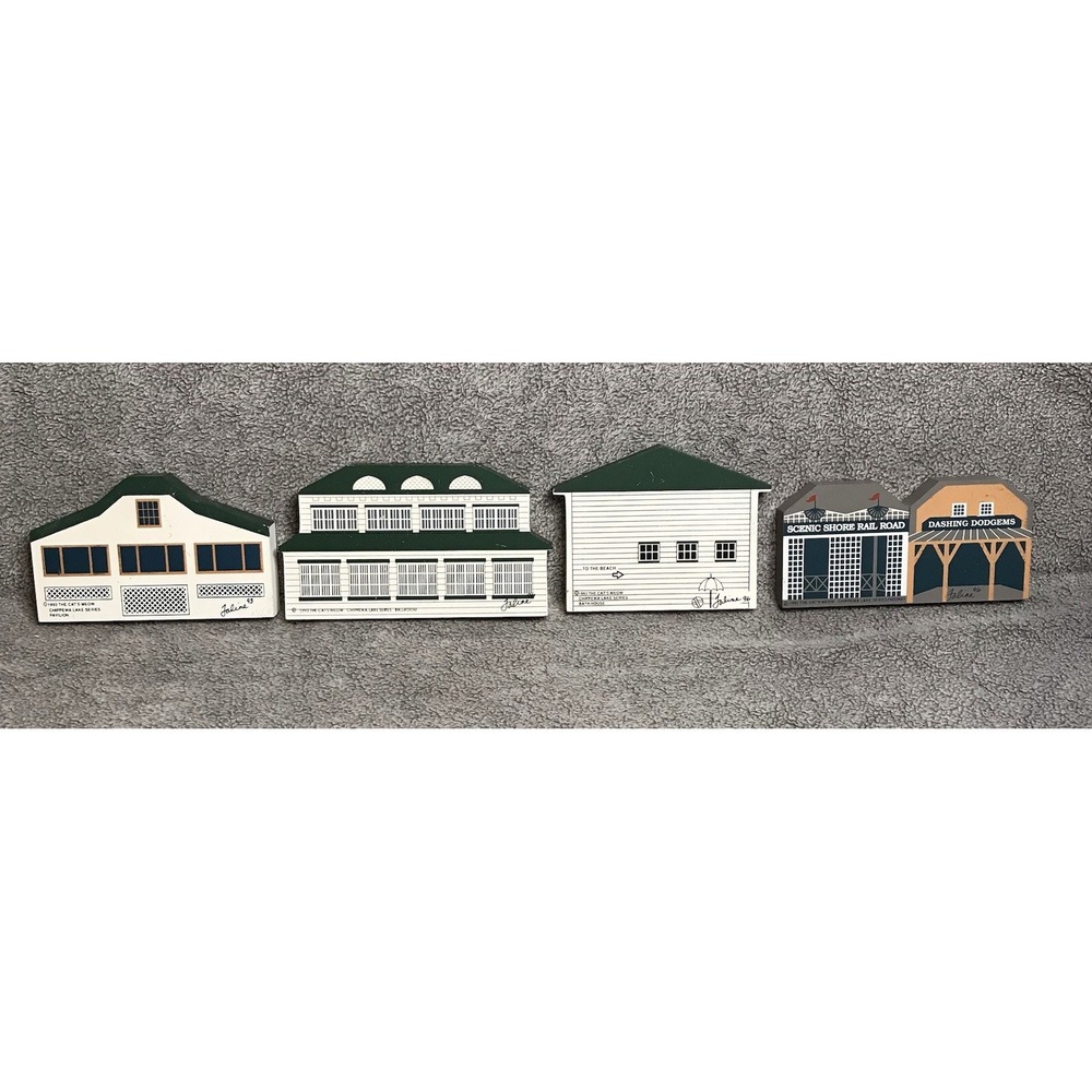 The Cat's‎ Meow Village Houses Hometown Chippewa Lake Series 4 Pc Set
